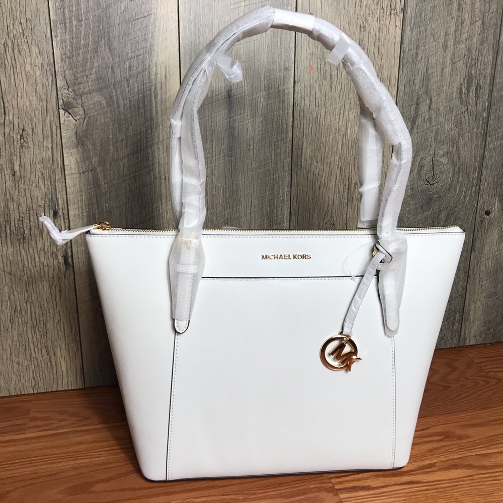 Michael Kors Ciara LG EW TZ Tote Optic White W - Picture 2 of 8